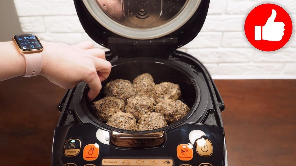 Удобные котлеты с грибами и пшеничная каша в мультиварке
