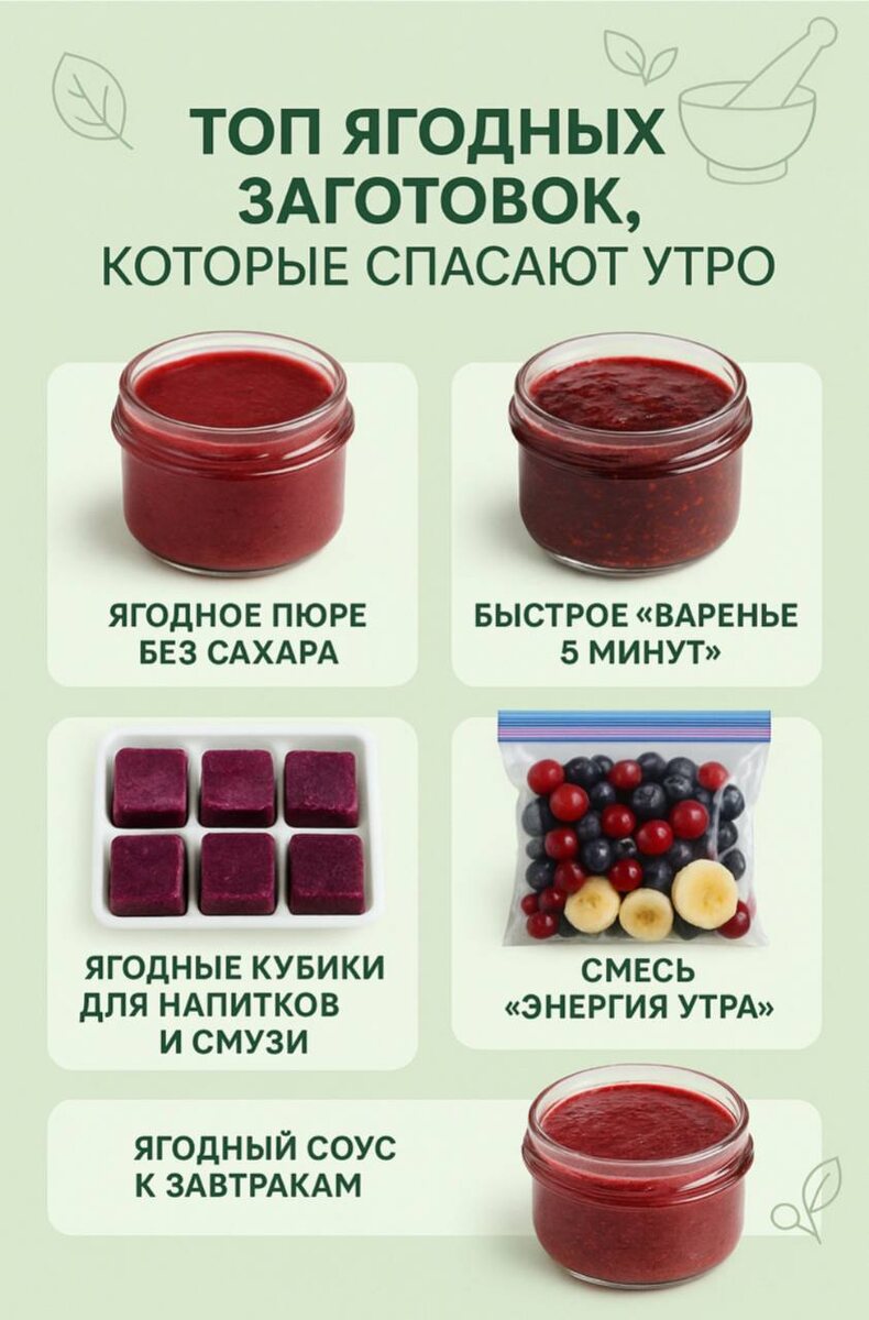 Ягодные заготовки, которые зарядят ваше утро