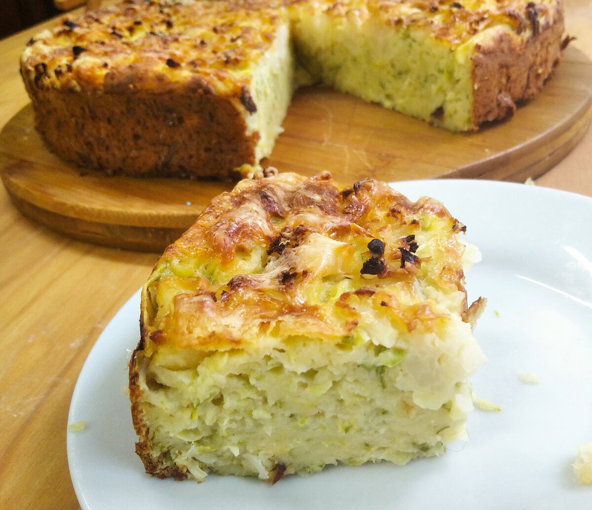 Вкусная запеканка с кабачками и цветной капустой