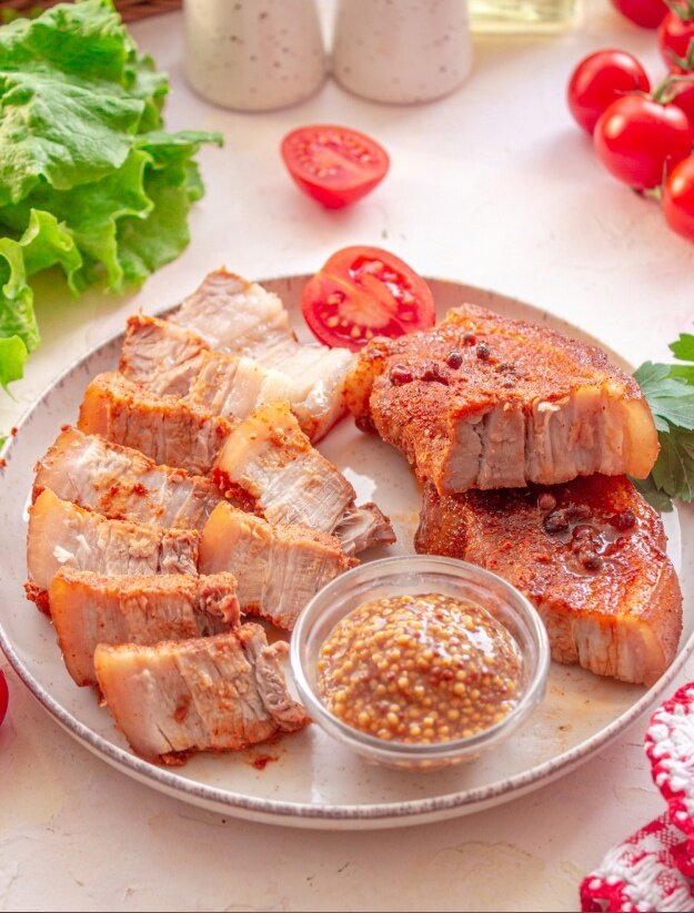 Нежная запечённая свиная грудинка, которая покорит ваш стол